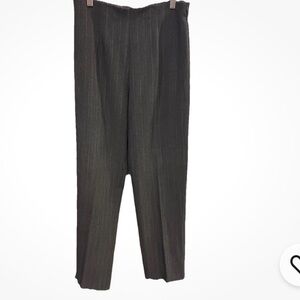 Fabrizio Gianni 8 women’s gray wool pinstripe office trousers, dress suit pants